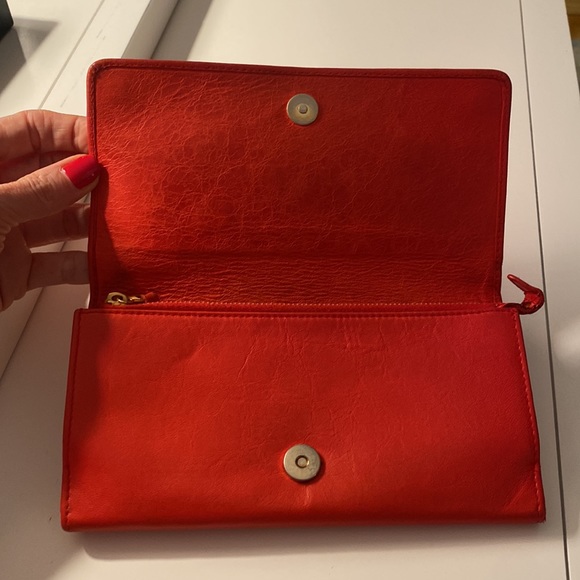Authentic Balenciaga Tomato Red Wallet - used but broken in and soft! - Picture 3 of 7